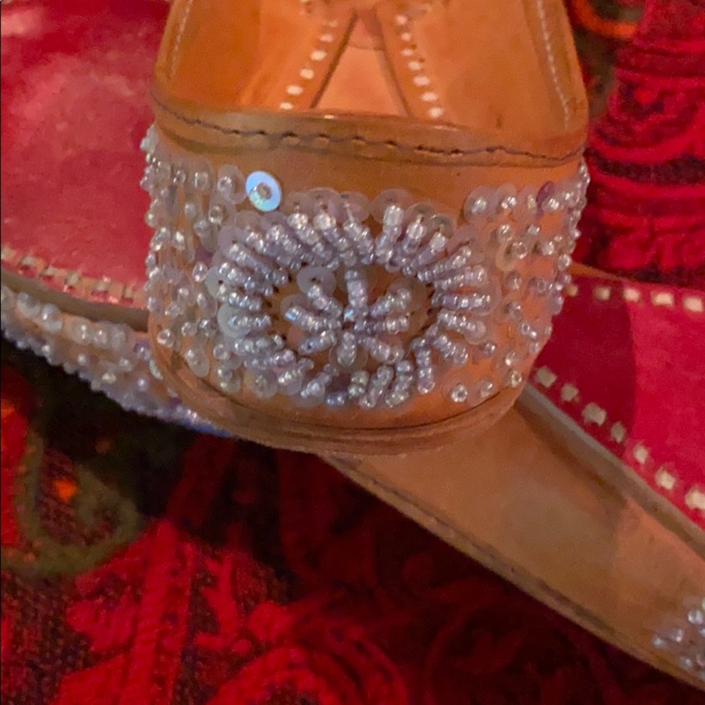 Women’s ethnic leather kalamkari Footwear - Picture 5 of 6